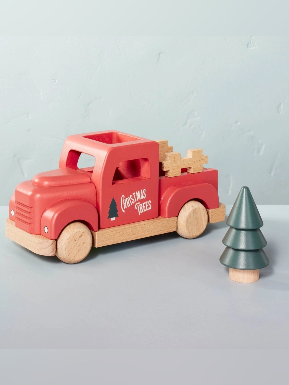 HEARTH & HAND Toy Wooden Truck with Bear - Kids Toys